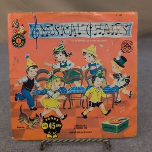 Cricket Records Musical Chairs Playtime Activity 45 RPM Vinyl Record C 102 VG